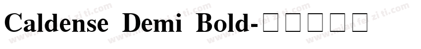 Caldense Demi Bold字体转换